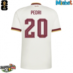 Espanja Pedri Gonzalez #20 Vieraspaita MM-kisat 2026 Lyhythihainen